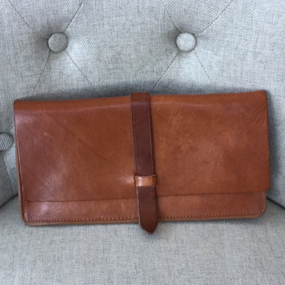 Lands’ End Leather Clutch